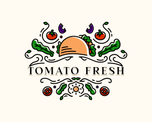 Organic Vegan Restaurant logo design