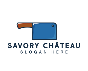 Butcher Cleaver Knife logo design