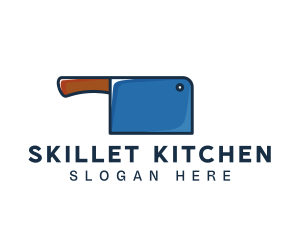 Butcher Cleaver Knife logo design