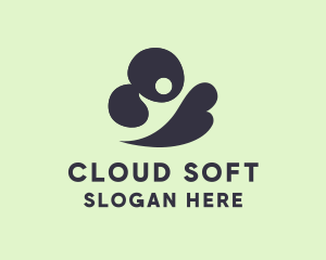 Modern Cloud Person  logo design