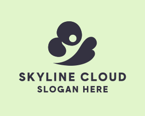 Modern Cloud Person  logo design