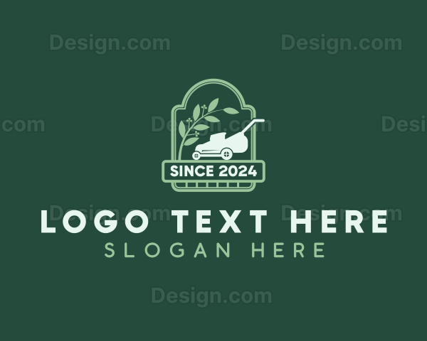 Lawn Mower Yard Gardening Logo