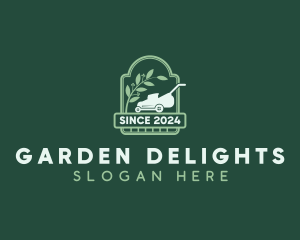 Lawn Mower Yard Gardening logo design