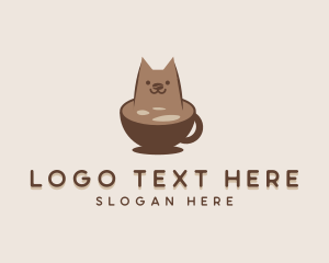 Cat Coffee Latte Logo