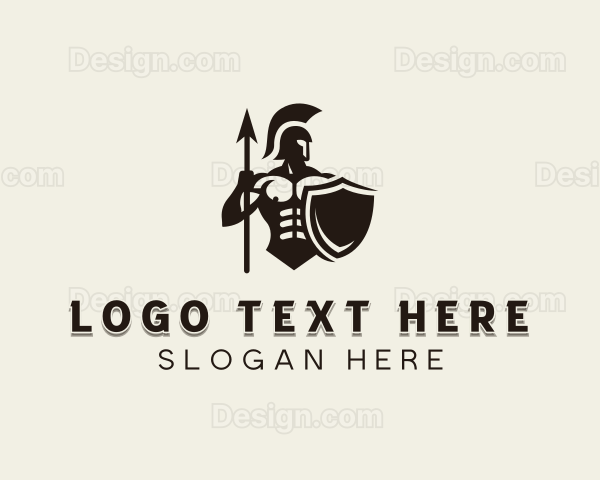 Spear Barbarian Warrior Logo