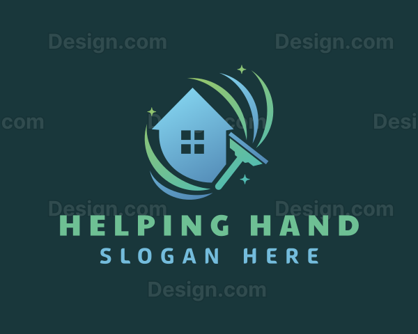 House Cleaning Squeegee Logo