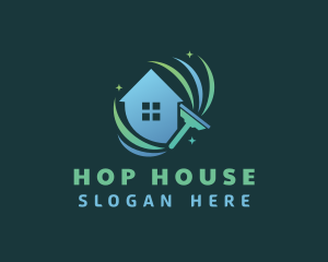 House Cleaning Squeegee logo design