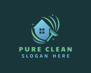 House Cleaning Squeegee logo design