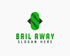 Chain Link Letter S logo design