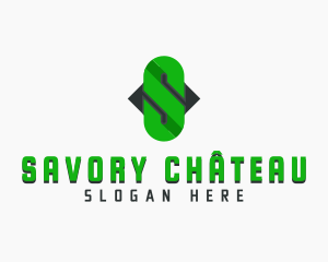 Chain Link Letter S logo design