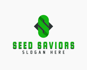 Chain Link Letter S logo design