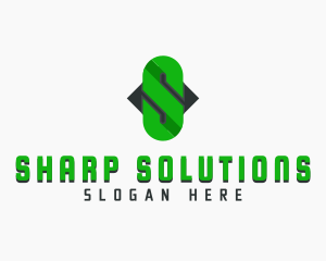 Chain Link Letter S logo design