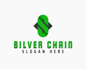 Chain Link Letter S logo design