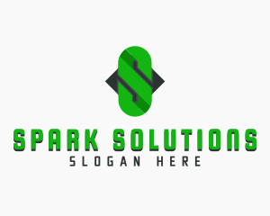 Chain Link Letter S logo design