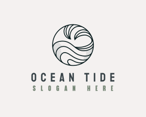 Tidal Ocean Wave logo design