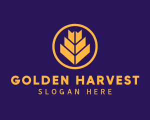 Wheat Plant Farm logo design