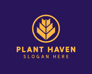 Wheat Plant Farm logo design