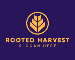 Wheat Plant Farm logo design