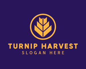 Wheat Plant Farm logo design