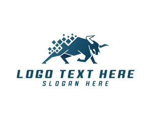 Pixel Bull Business logo