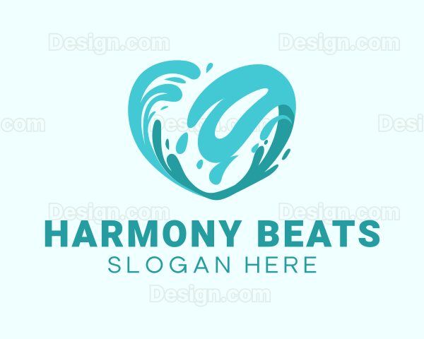 Blue Heart Wave Logo