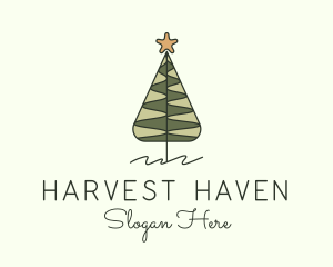 Pine Tree Star Decor logo design