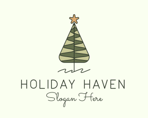 Pine Tree Star Decor logo design