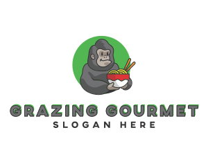 Gorilla Ramen Restaurant logo design