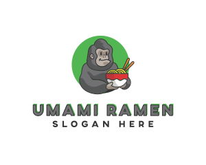 Gorilla Ramen Restaurant logo design