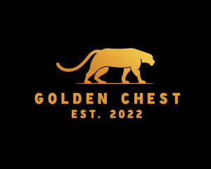 Golden Wild Jaguar logo design