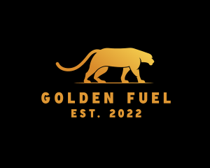 Golden Wild Jaguar logo design