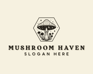 Organic Fungus Mushroom logo