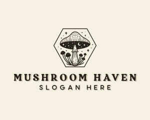 Organic Fungus Mushroom logo design