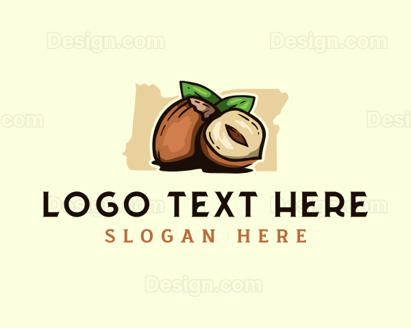 Hazelnut Fruit Oregon Logo