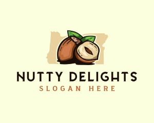 Hazelnut Fruit Oregon logo design