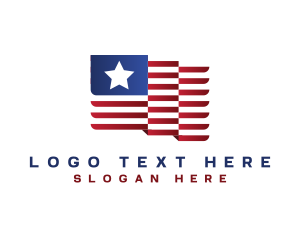 National - Patriot American Flag logo design