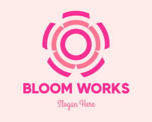 Abstract Cherry Blossom logo design