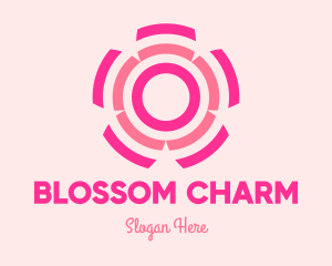 Abstract Cherry Blossom logo design