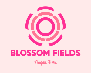 Abstract Cherry Blossom logo design