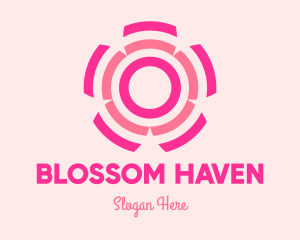 Abstract Cherry Blossom logo design