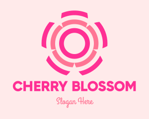 Abstract Cherry Blossom logo design