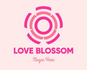 Abstract Cherry Blossom logo design