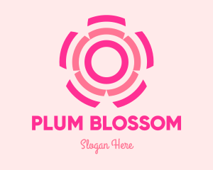 Abstract Cherry Blossom logo design