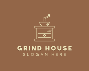 Cream Coffee Grinder logo