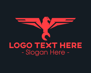Eagle - Red Eagle Wrench logo design