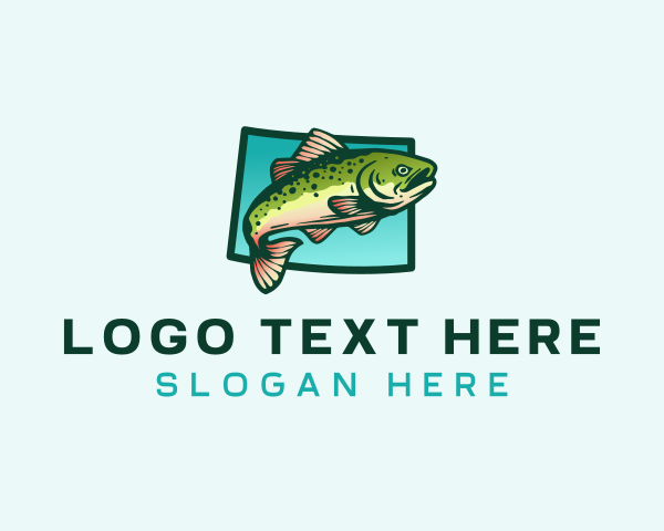 Trout Fish logo example 3