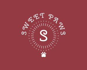 Puppy Paw Sunrays Vet logo design