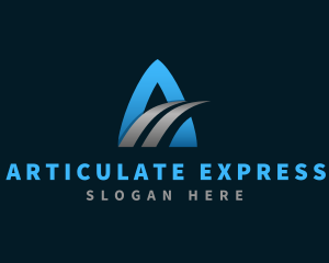 Logistics Express Letter A logo design