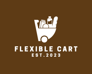 Grocery Shopping Cart logo design