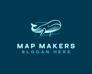 Ocean Whale Connecticut logo design